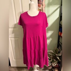 Time and Tru Fuchsia T-Shirt Dress